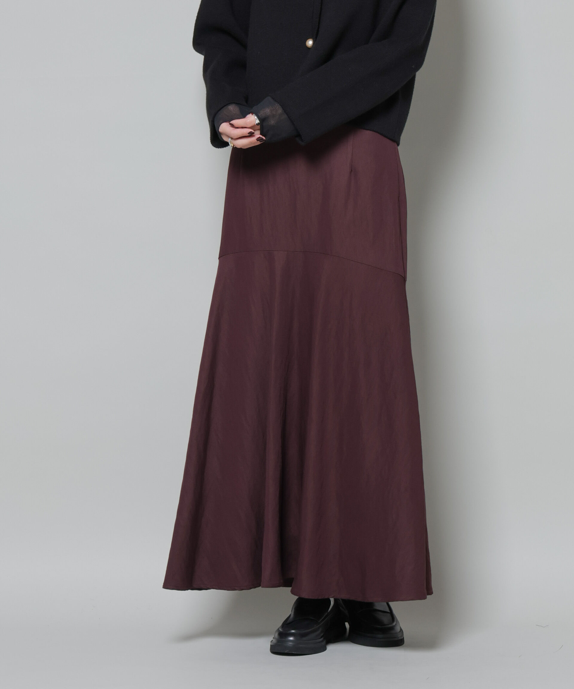 nano･universe「切り替え裾フレアスカート」|スカート|