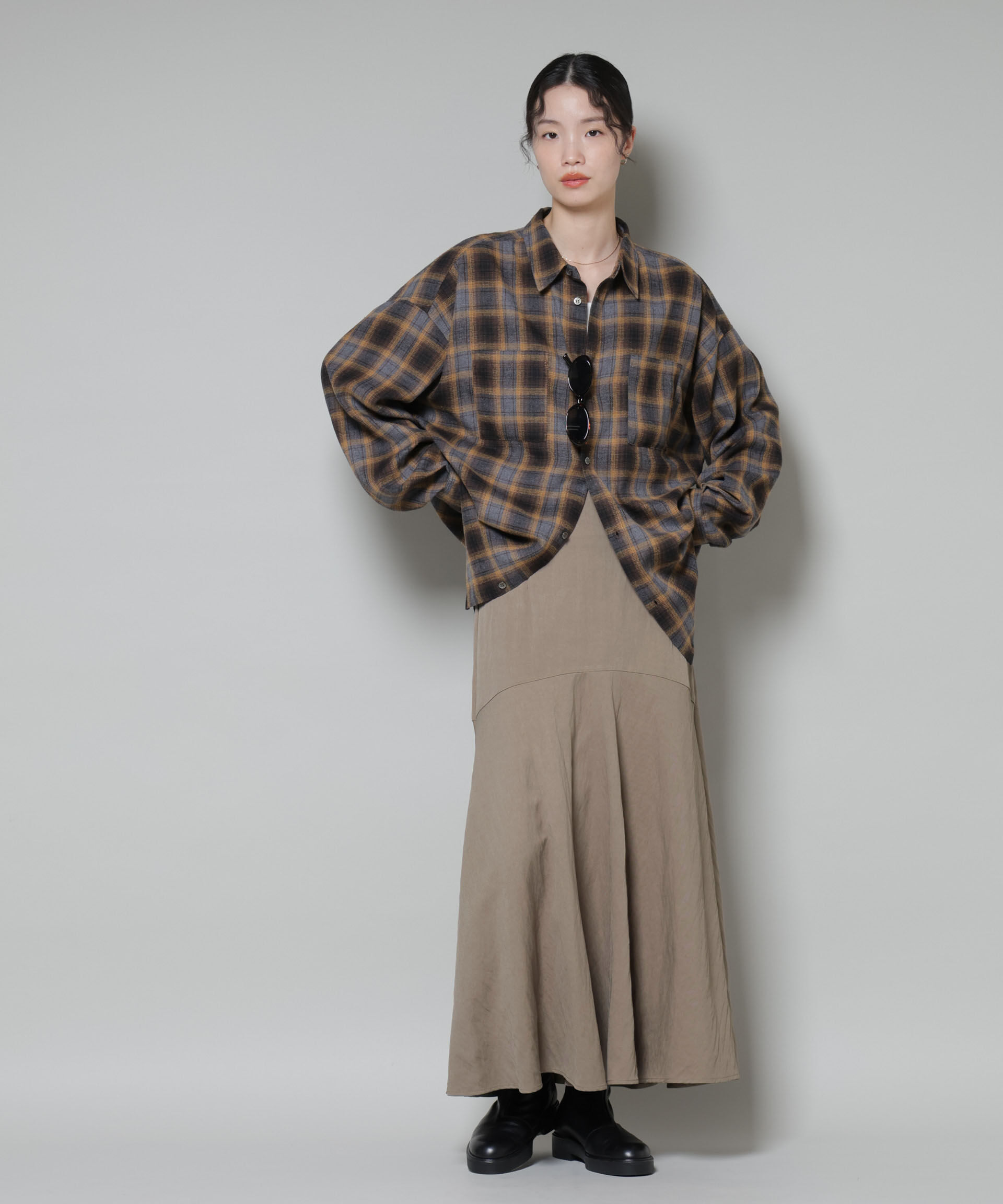 nano･universe「切り替え裾フレアスカート」|スカート|