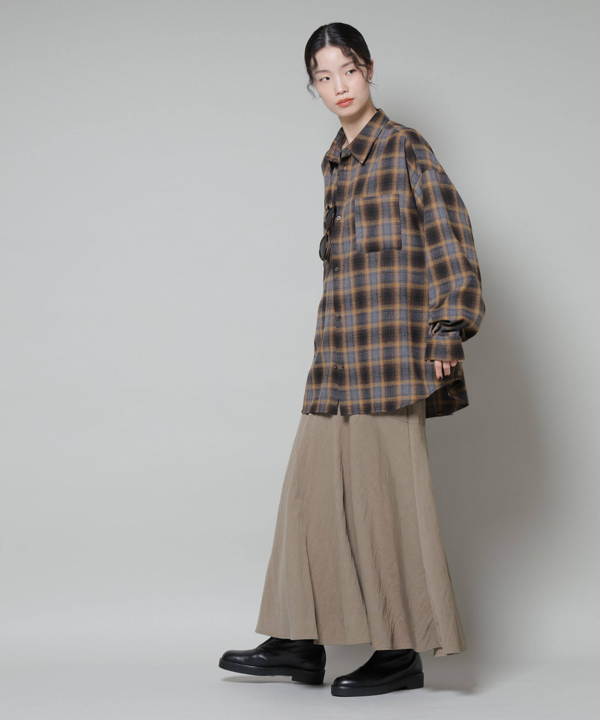 nano･universe「切り替え裾フレアスカート」|スカート|