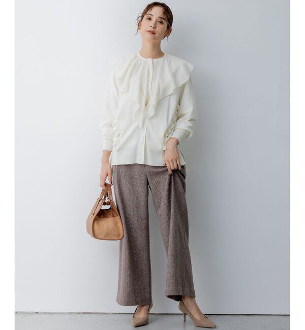 組曲「【WEB限定】サイドフリルカーディガン」|カーディガン|