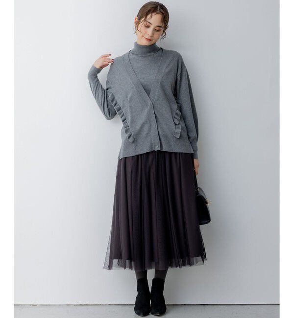 組曲「【WEB限定】サイドフリルカーディガン」|カーディガン|