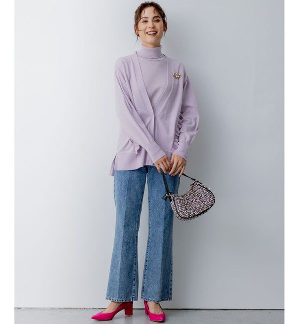 組曲「【WEB限定】サイドフリルカーディガン」|カーディガン|