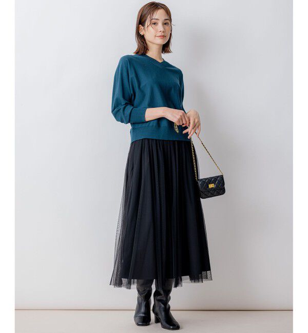 組曲「【洗える・WEB限定】Vネックドルマンスリーブ ニット」|ニット・セーター|