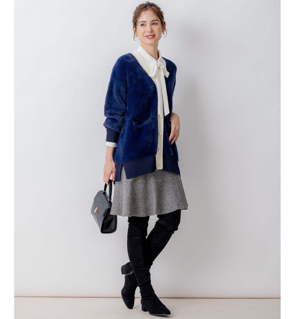 組曲「ナイロンファーニット カーディガン」|カーディガン|