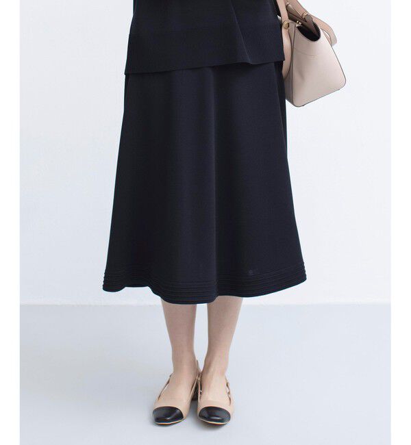 組曲「【セットアップ着用可・WEB限定カラーあり】MINA ニットフレアスカート」|スカート|ブラック系