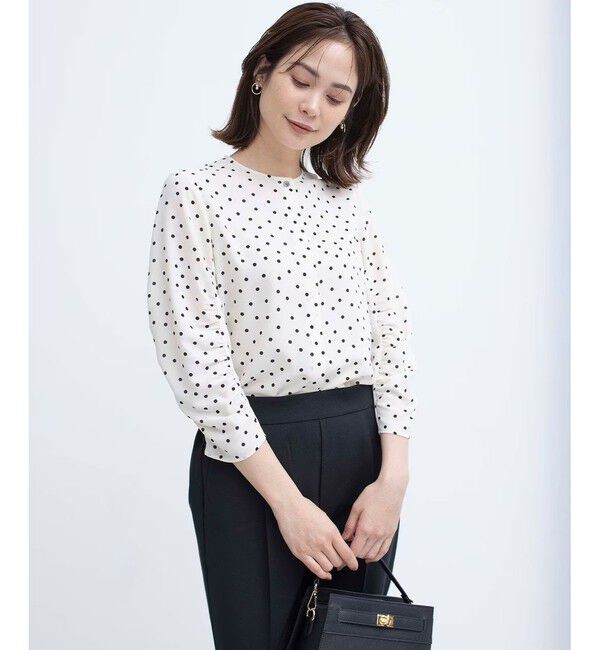 組曲「ドットジョーゼットプリント ブラウス」|シャツ・ブラウス|
