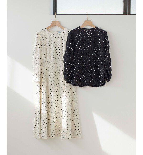 組曲「ドットジョーゼットプリント ブラウス」|シャツ・ブラウス|