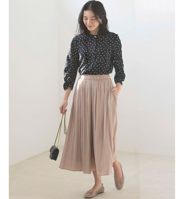 組曲「ドットジョーゼットプリント ブラウス」|シャツ・ブラウス|