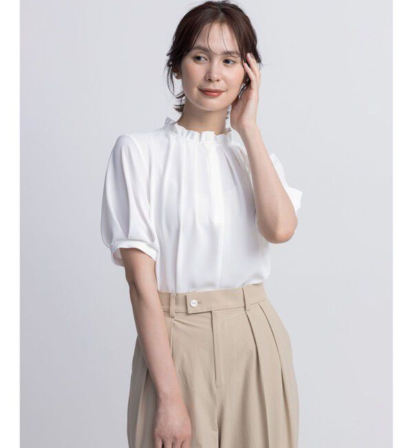 組曲「ライトデシンフリル襟 ブラウス」|シャツ・ブラウス|