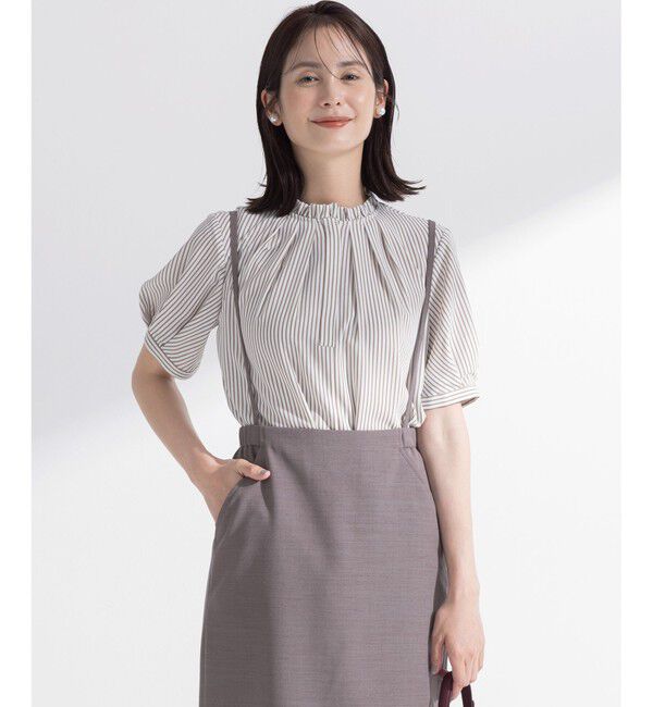 組曲「ライトデシンフリル襟 ブラウス」|シャツ・ブラウス|ﾍﾞｰｼﾞｭ
