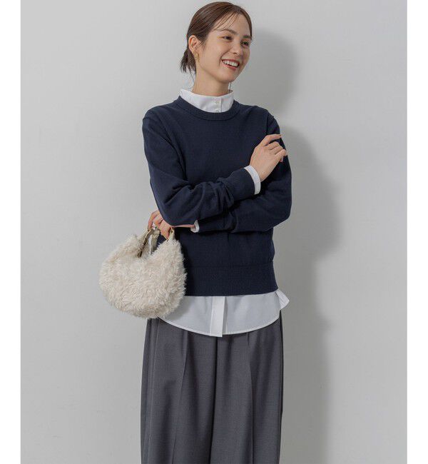 組曲「【加藤ローサさん着用 / 前後着用可】コットンタッチシャーティング刺繍入り ブラウス」|シャツ・ブラウス|