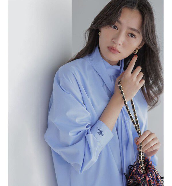 組曲「【加藤ローサさん着用 / 前後着用可】コットンタッチシャーティング刺繍入り ブラウス」|シャツ・ブラウス|