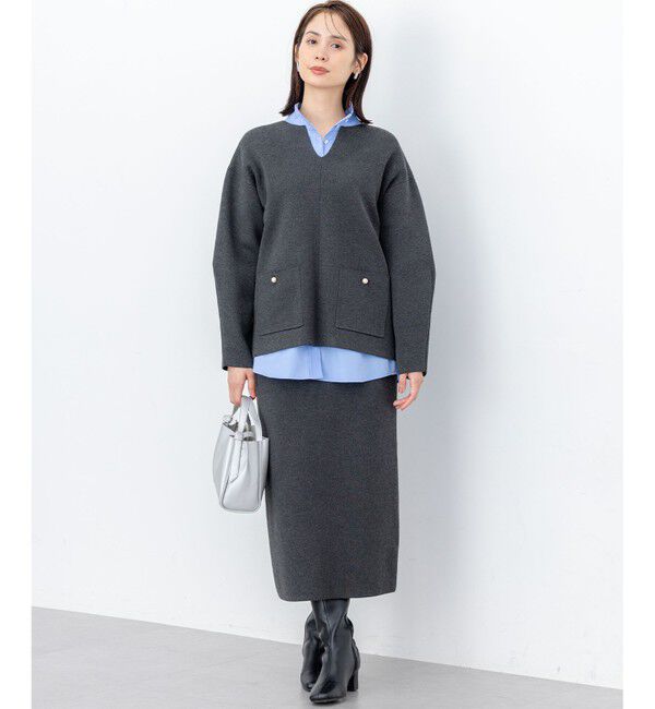 組曲「【加藤ローサさん着用 / 前後着用可】コットンタッチシャーティング刺繍入り ブラウス」|シャツ・ブラウス|