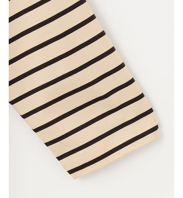 自由区「【洗える/UVケア】ボーダー ボートネックデザインカットソー」|Tシャツ・カットソー|