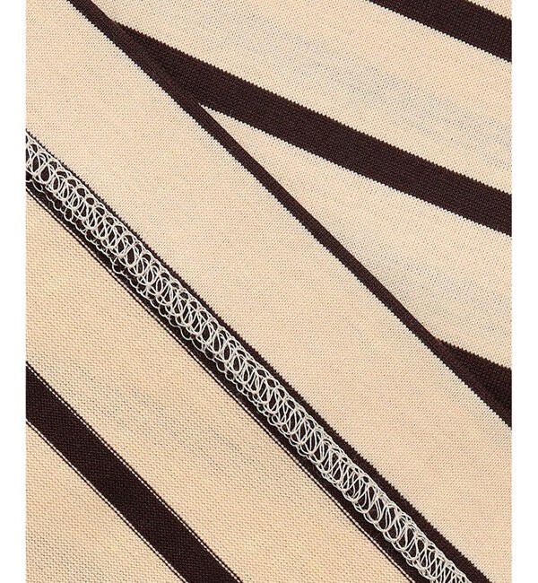 自由区「【洗える/UVケア】ボーダー ボートネックデザインカットソー」|Tシャツ・カットソー|