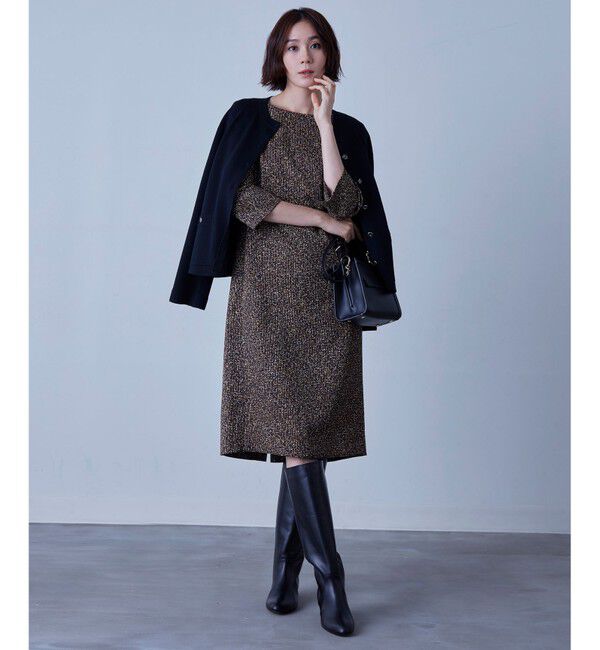 自由区「ミラノリブ ニット ノーカラージャケット」|ノーカラージャケット|