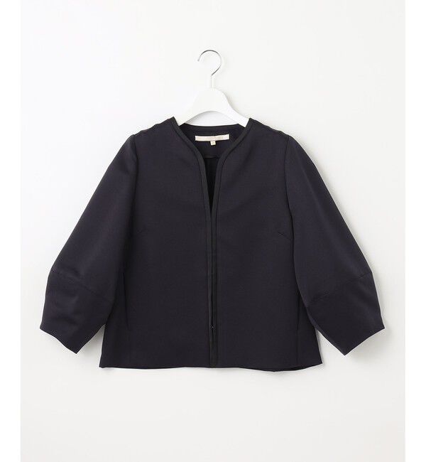 自由区「【ご好評につき追加生産・洗える】グログランノーカラー ジャケット」|ノーカラージャケット|