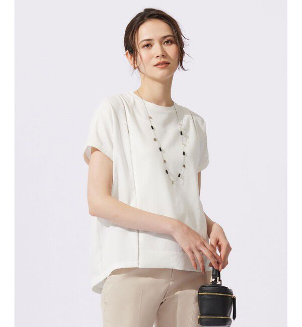 自由区「【洗える】ハイブリットレーヨンアムンゼン ブラウス」|シャツ・ブラウス|オフ