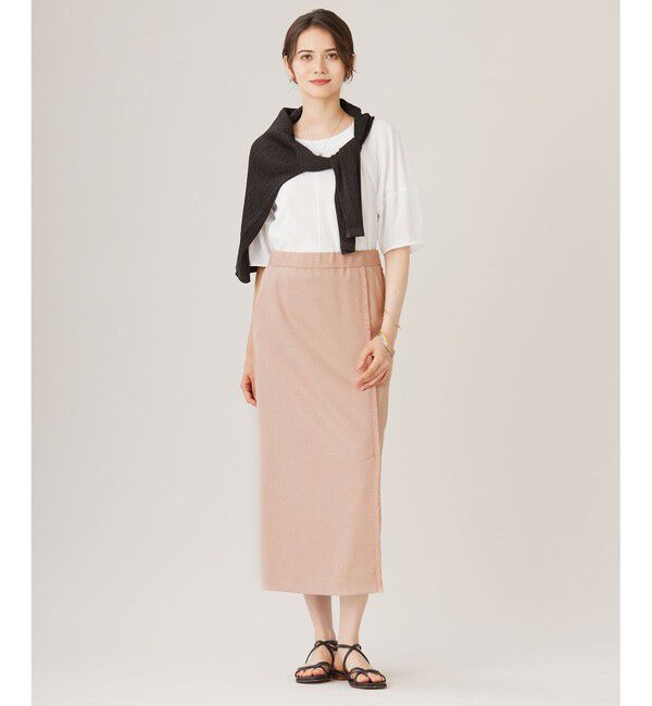 自由区「【セットアップ対応・接触冷感・UVカット・洗える】ライトバスケットクロス スカート」|スカート|