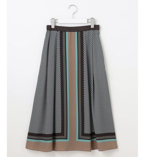 自由区「【洗える】ジオメトリックハートプリント スカート」|スカート|