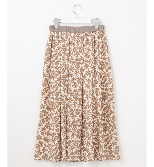 自由区「【カタログ掲載・洗える】スノーフラワープリント スカート」|スカート|