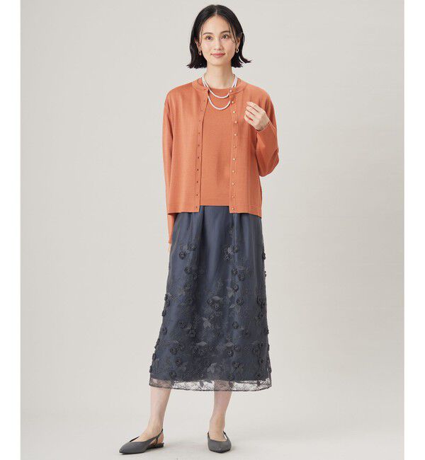 自由区「【洗える】フローティングエンブロイダリー スカート」|スカート|