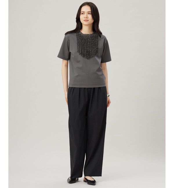 自由区「【接触冷感・UVカット・洗える】ベビーフリル Tシャツ」|Tシャツ・カットソー|