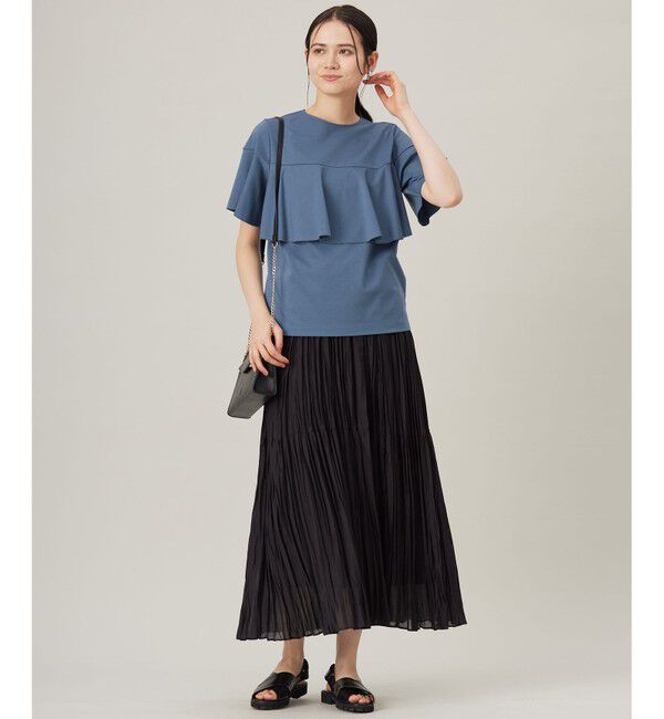 自由区「【接触冷感・洗える】ハンドワッシャープリーツ スカート」|スカート|