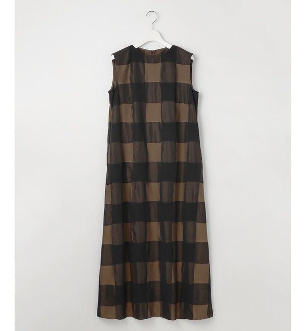 自由区「【洗える】ブロンズチェックジャガード ワンピース」|ワンピース|ﾌﾞﾛﾝｽﾞ&times;
