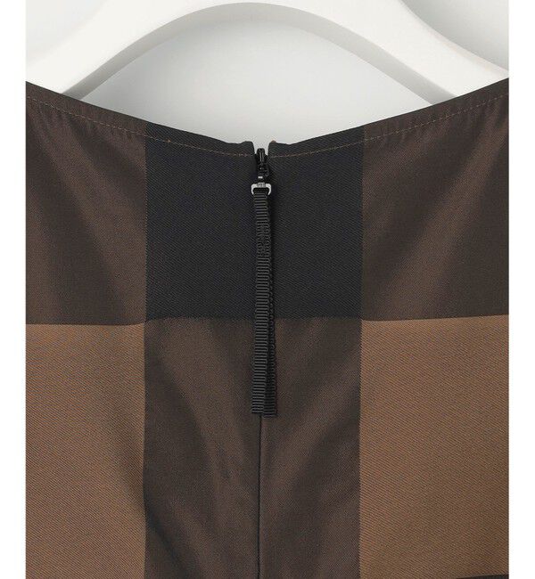 自由区「【洗える】ブロンズチェックジャガード ワンピース」|ワンピース|