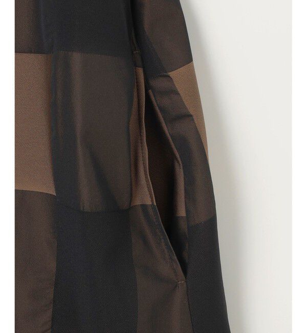 自由区「【洗える】ブロンズチェックジャガード ワンピース」|ワンピース|