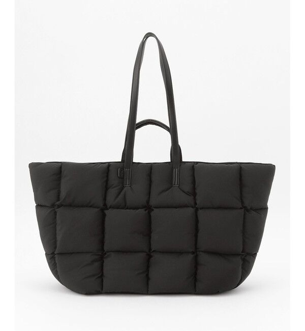 自由区「【SHIHOさん着用】パディングナイロン2ハンドルトート バッグ」|トートバッグ|ブラック