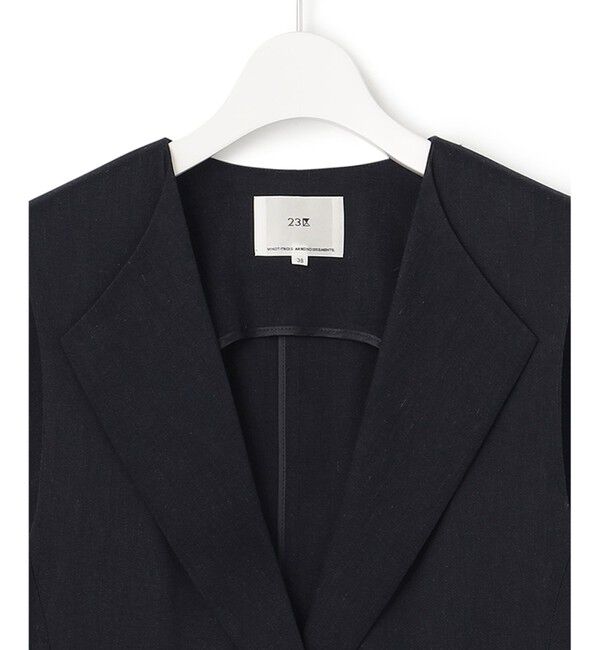 23区「【CLASSY.6月号掲載】リネンレーヨンストレッチ  ロング ジレ」|その他|