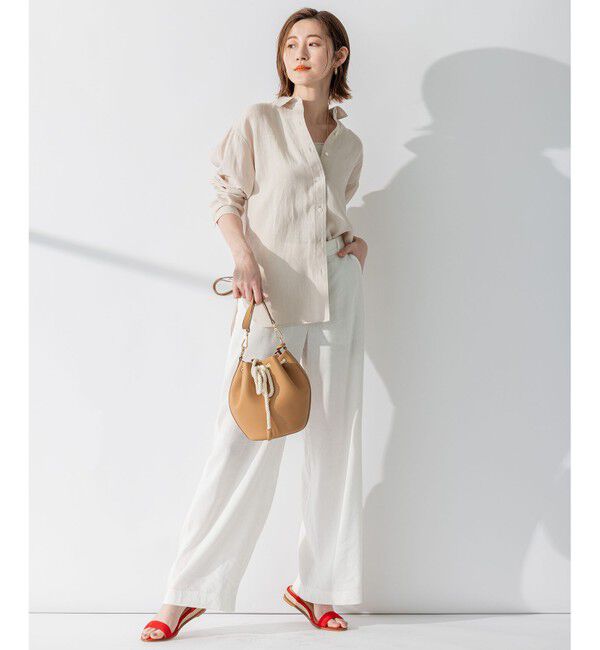 23区「【CLASSY. 9月号掲載/WEB限定カラーあり】LIBECO ベーシック シャツ」|シャツ・ブラウス|