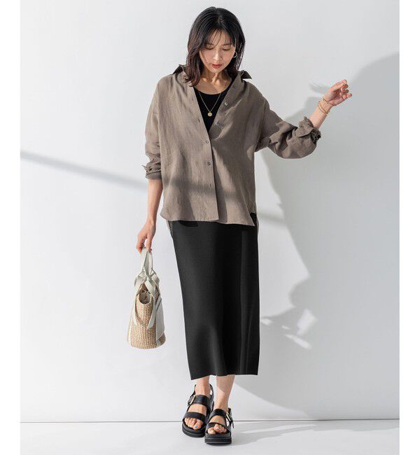 23区「【CLASSY. 9月号掲載/WEB限定カラーあり】LIBECO ベーシック シャツ」|シャツ・ブラウス|