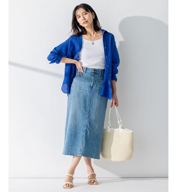 23区「【CLASSY. 9月号掲載/WEB限定カラーあり】LIBECO ベーシック シャツ」|シャツ・ブラウス|