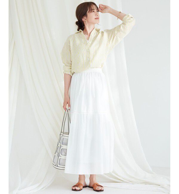 23区「【CLASSY. 9月号掲載/WEB限定カラーあり】LIBECO ベーシック シャツ」|シャツ・ブラウス|