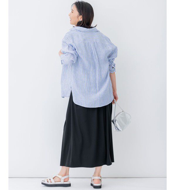 23区「【CLASSY. 9月号掲載/WEB限定カラーあり】LIBECO ベーシック シャツ」|シャツ・ブラウス|