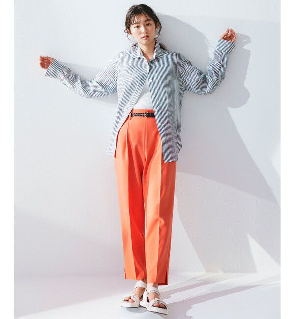 23区「【CLASSY. 9月号掲載/WEB限定カラーあり】LIBECO ベーシック シャツ」|シャツ・ブラウス|