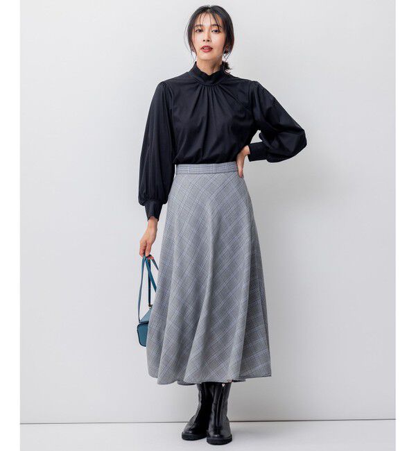 23区「【洗える】ハイネック フォルム ロングTシャツ」|Tシャツ・カットソー|