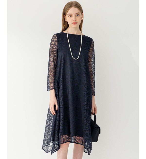 23区「【APPLAUDIR】デリカレース ドレス」|ドレス|ネイビー系