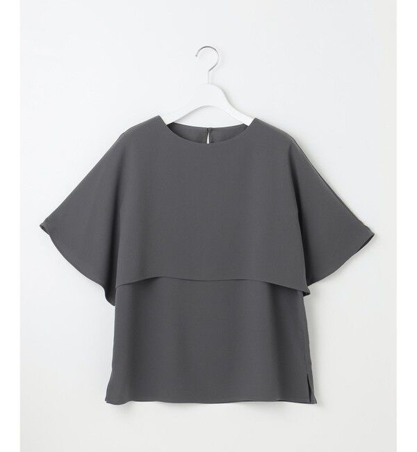 23区「【洗える】ストレッチジョーゼット レイヤー カットソー」|Tシャツ・カットソー|