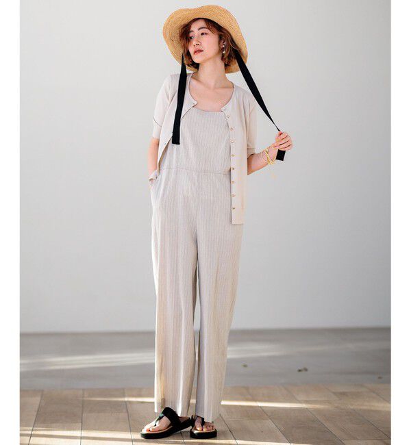 23区「【洗える】レーヨンポリエステルストレッチ 5分袖 カーディガン」|カーディガン|