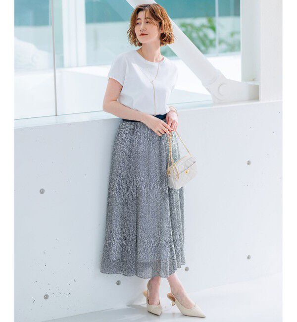 23区「【接触冷感/洗える】フレンチスリーブ IT TEE」|Tシャツ・カットソー|