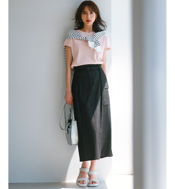 23区「【接触冷感/洗える】フレンチスリーブ IT TEE」|Tシャツ・カットソー|