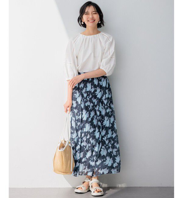 23区「【洗える】シャルマンエンブロイダリー ブラウス」|シャツ・ブラウス|