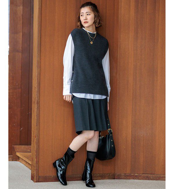 23区「【洗える】CANCLINI バンドカラー シャツ」|シャツ・ブラウス|