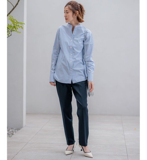 23区「【洗える】CANCLINI バンドカラー シャツ」|シャツ・ブラウス|