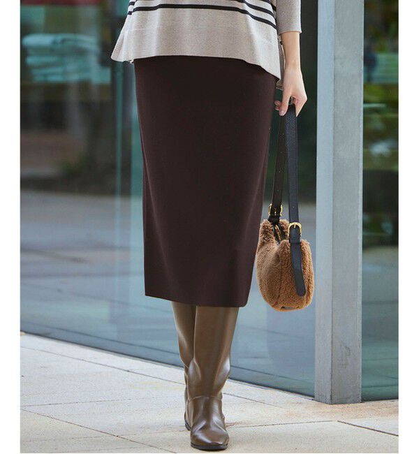 23区「【洗える】ヴィスコースストレッチ タイトスカート」|スカート|ﾀﾞｰｸﾌﾞ