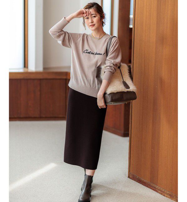 23区「【洗える】ヴィスコースストレッチ タイトスカート」|スカート|